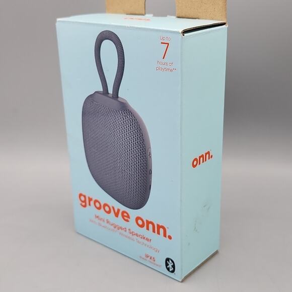 Groove Onn Mini Rugged Speaker Bluetooth Wireless Grey Open Box New - Picture 3 of 9